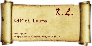 Kóti Laura névjegykártya