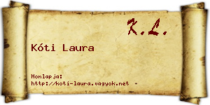 Kóti Laura névjegykártya
